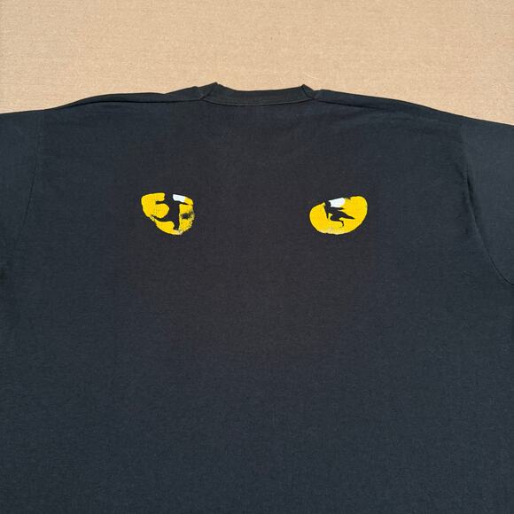 Vintage 80s CATS Musical T-Shirt Broadway Black Double Sided Theater Tee XL - Picture 4 of 7